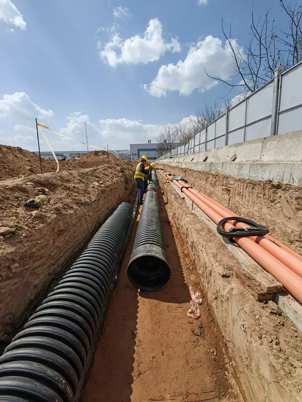 武汉市三环汤逊湖工程波纹管排水项目